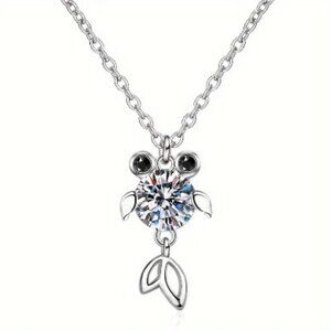 1Carat Moissanite Koi Necklace Gift Box Included GRA Certificate 925 SS Chain